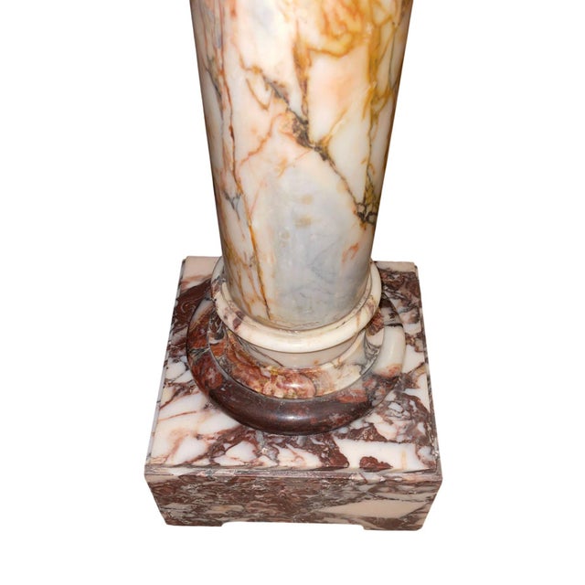 Stone 19th Century Italian Marble Bust of Sappho( Greek Lyric Poet) on Pedestal - Set of 2 For Sale - Image 7 of 10