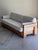 Sculptural Oak Sofa With Boucle Upholstery by Howard Furniture 1950s For Sale In Tampa - Image 6 of 10
