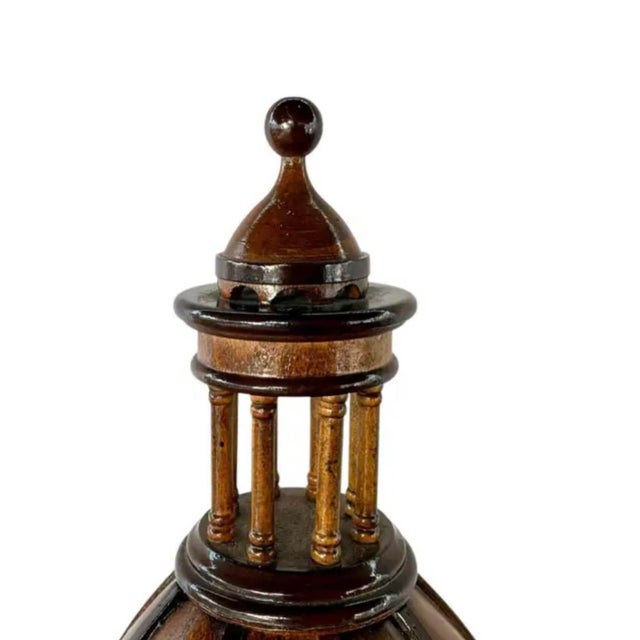 Brown Italian Renaissance Style Wooden Architectural Model of Domed Church For Sale - Image 8 of 15
