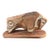 Vintage 1970s MCM Wood Bison Sculpture Herbert H Sandmann Double Sided Carving - One of a Kind - 15.5" For Sale