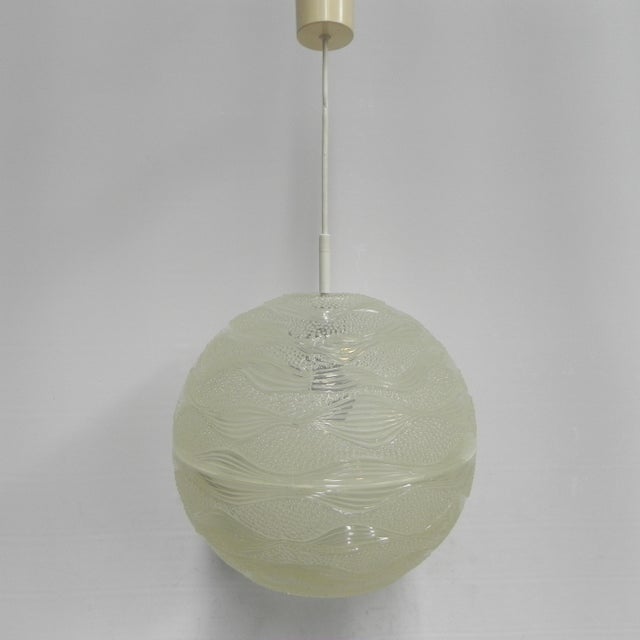 Vintage Hanging Lamp with Round Plastic Globe﻿, 1960s For Sale - Image 4 of 16