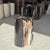 Side Table in Black Petrified Wood with Beige Star Pattern For Sale - Image 13 of 18