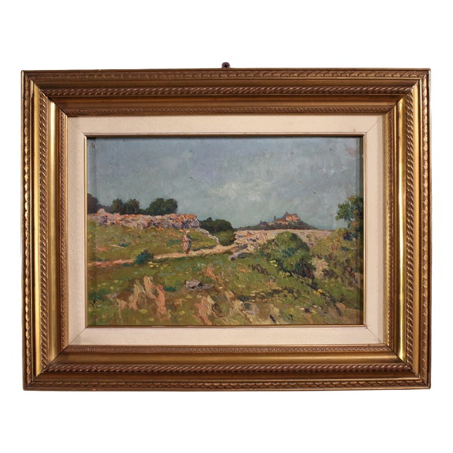 Italian Artist, Landscape, 1930, Oil on Board, Framed For Sale