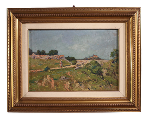 Italian Artist, Landscape, 1930, Oil on Board, Framed