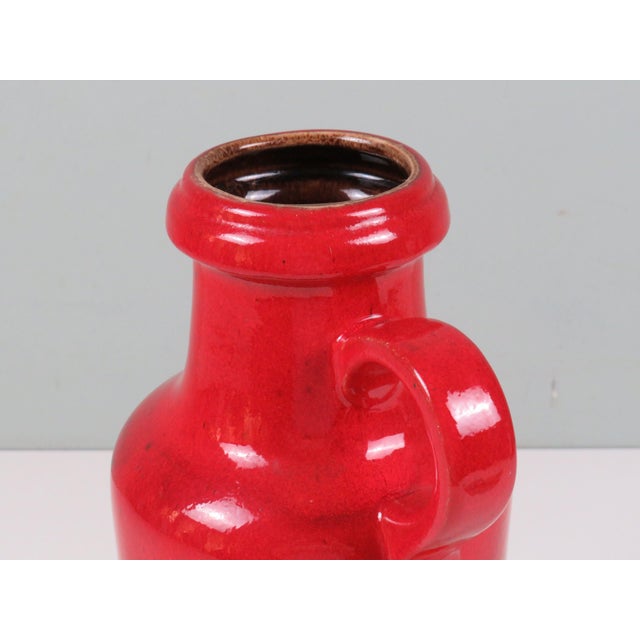 Mid-Century Modern Large Vintage Fat Lava Ear Vase by Scheurich, 1970s For Sale - Image 3 of 8