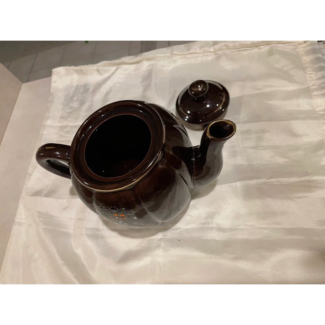 1950s Vintage Brown Betty Redware Tea Pot, Made in Japan For Sale - Image 5 of 12