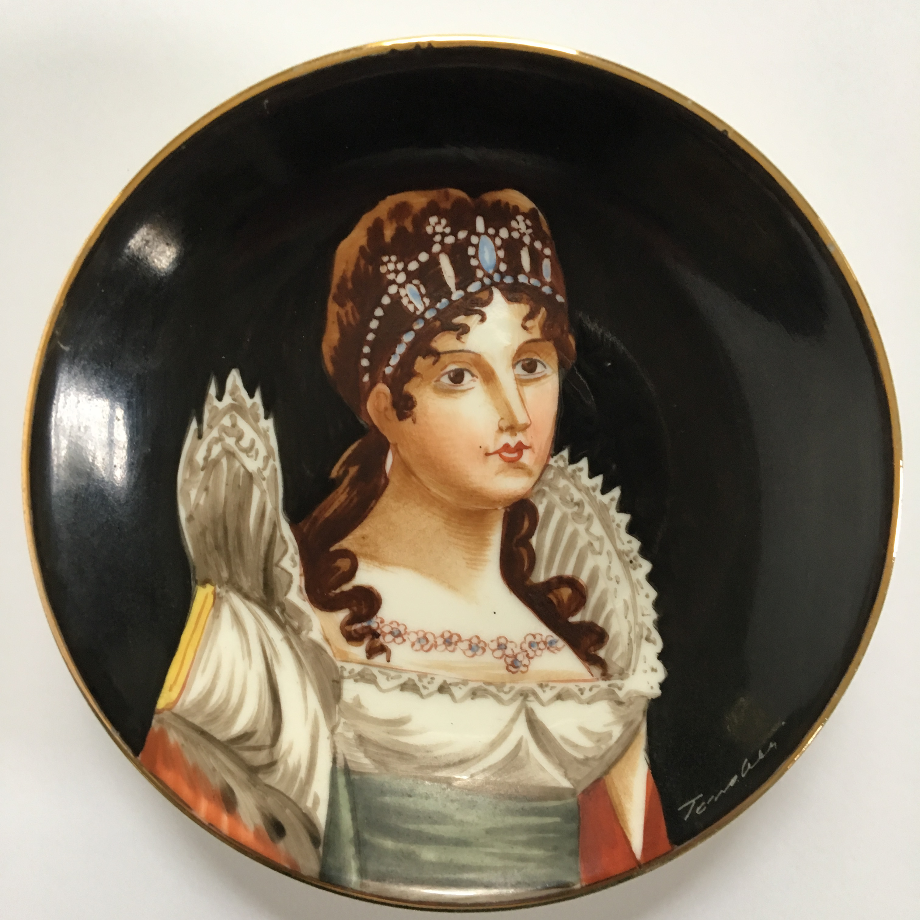 photo Ginori Italy Hand Painted Plate fontane physiotherapie