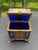Metal Gilt and Enameled Cobalt Blue Trinket Box For Sale - Image 7 of 9