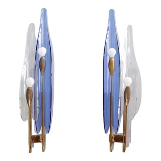 Dahlia Wall Lights Model 1461 by Max Ingrand for Fontana Arte, 1950, Set of 2 For Sale