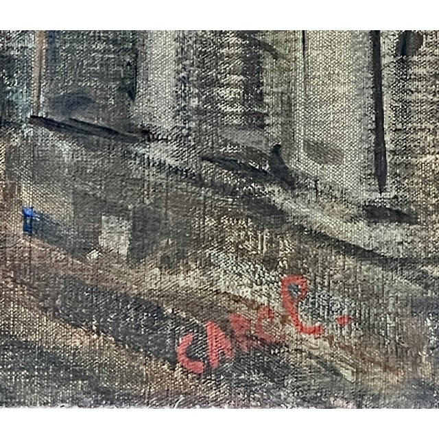 20Th. Century. Cityscape Paris by Night in Montmartre, Oil on Canvas, Signed For Sale - Image 11 of 15