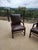 Brown Pair of Classic Leather Armchairs For Sale - Image 8 of 9