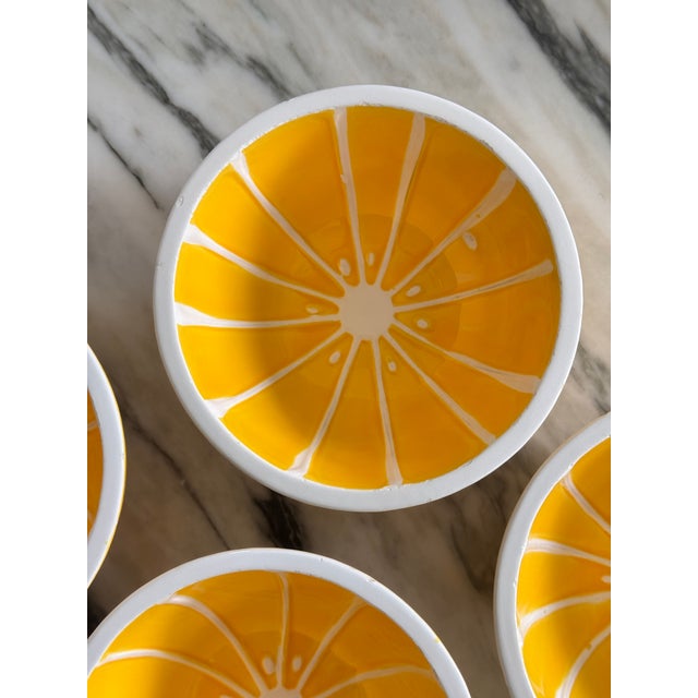 Majolica Style Vintage Lemon Motif Bowls - Set of Four For Sale - Image 9 of 15