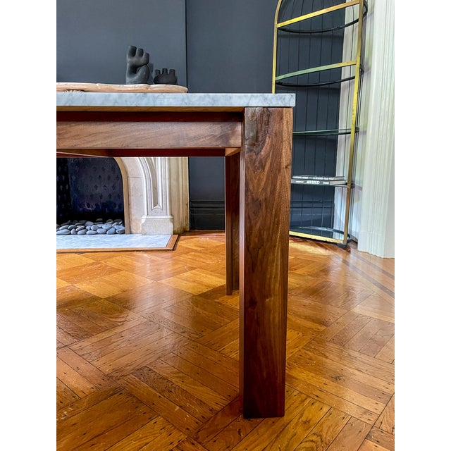 White Mapp Carrara Marble Top Dining Table by Vincent Chia | Design Within Reach For Sale - Image 8 of 13