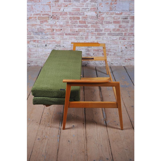 Mid-Century Czech Living Room Set in Beech, 1960s, Set of 3 For Sale - Image 16 of 18