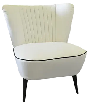 Vintage White Cocktail Chair, 1950s