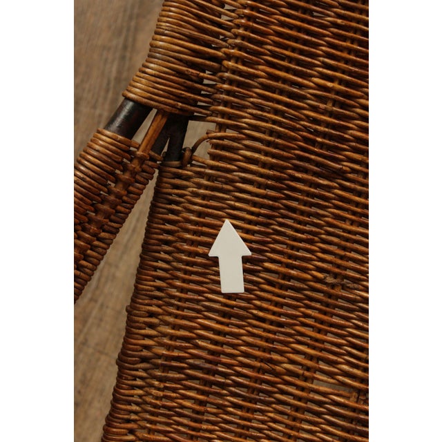 Francis Mair Attributed Mid Century Modern Wicker Lounge Chair For Sale - Image 17 of 18