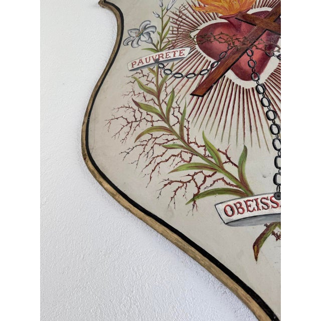 Large Sacred Heart Church Coat of Arms, 1960s For Sale - Image 16 of 18