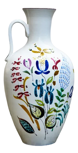 Large Faience Vase by Stig Lindberg for Gustavsberg, 1952