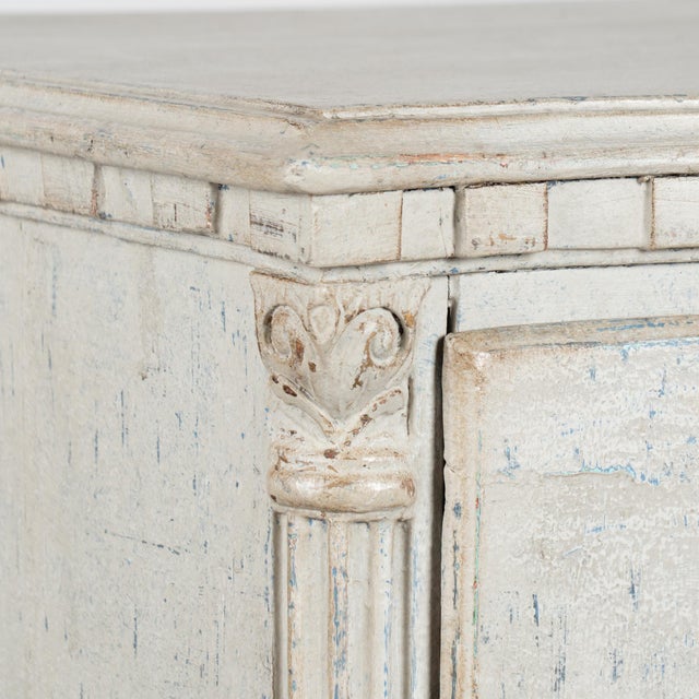 18th Century Danish Rococo Large White Chest of Four Drawers For Sale - Image 12 of 18