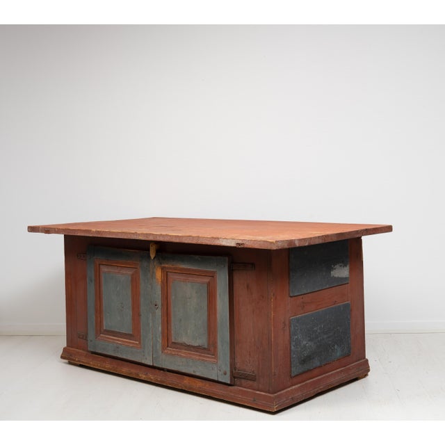 Large 19th Century Swedish Folk Art Side Table For Sale - Image 6 of 18