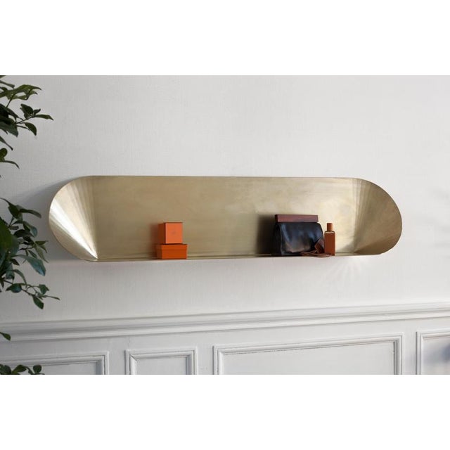 Seashell Shelf in Brass by Julien Vidame For Sale - Image 4 of 7