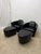 Enzo Luca Art Deco Revival Leather Lounge Chairs and Footrests, 1990s - A Pair For Sale - Image 4 of 18