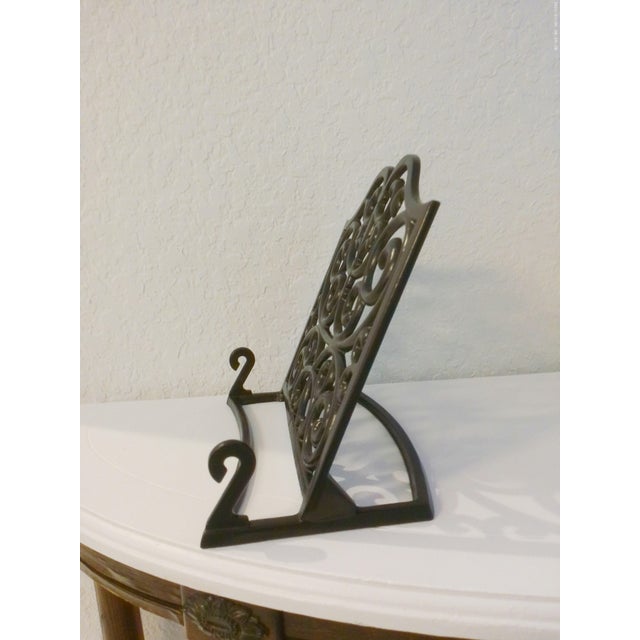 Black Iron Scroll Cookbook Holder/Easel For Sale - Image 4 of 4
