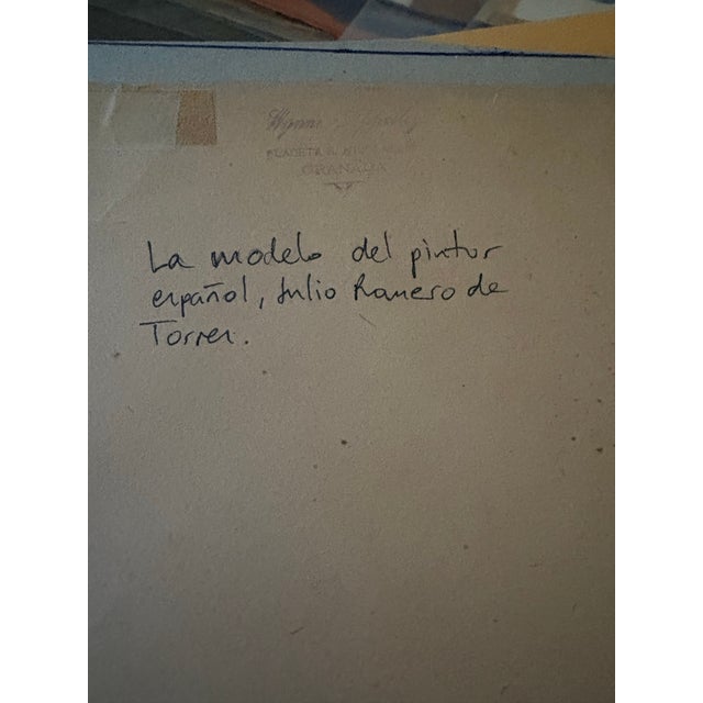 Julio Romero de Torres photograph of his beloved Model María Teresa López.. rare never seen original photograph signed in...