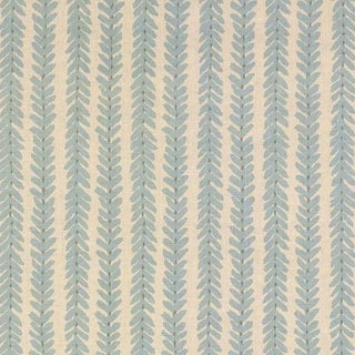 Sample - Schumacher X Veere Grenney Woodperry Fabric in Blue For Sale