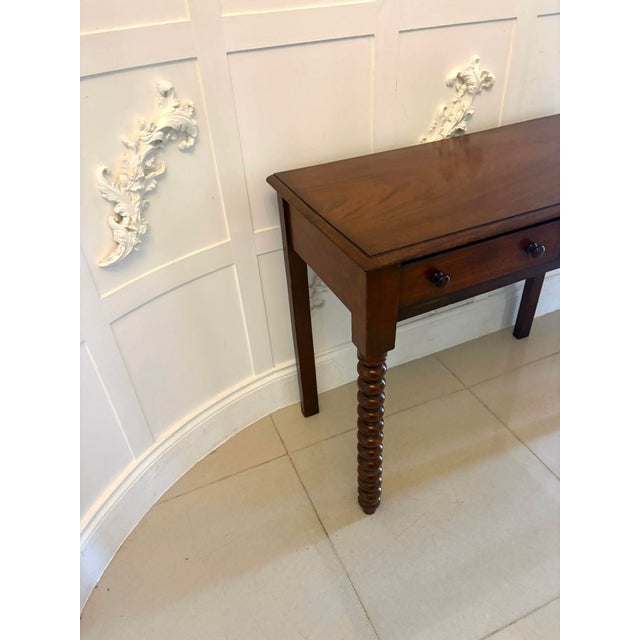 Early 19th Century Antique Georgian Mahogany Side Table with Barley Twist Legs, 1830 For Sale - Image 5 of 13