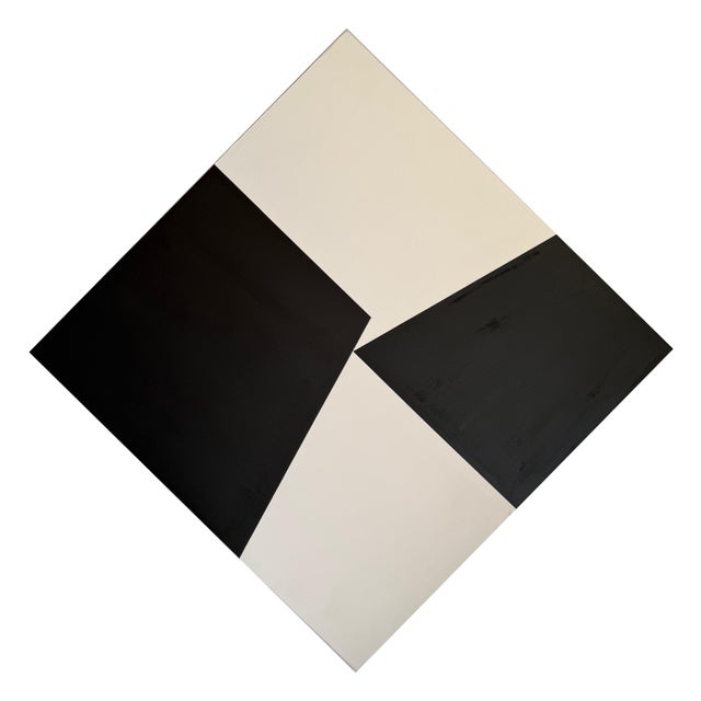 Mid-Century Modern Mid-Century Raymond MacNahon Abstract Hard-Edge Painting For Sale - Image 3 of 10