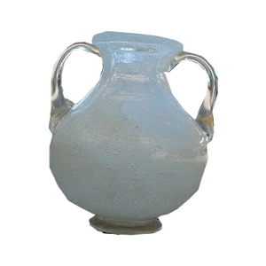 White Murano Glass Vase from Seguso, 1940s