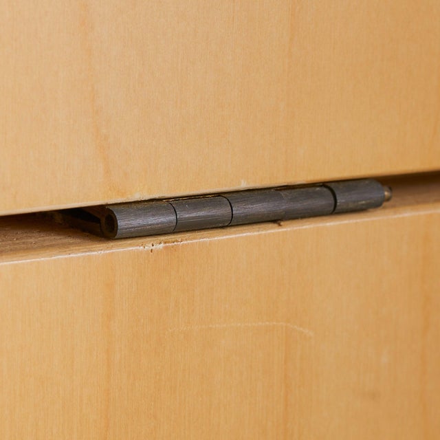 Mid-Century Modern Italian Birch Wall-Mounted Folding Table Attributed to Anonima Design for Bonetto, 1970 For Sale - Image 3 of 11