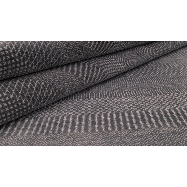 9' x 12' Savannah Hand Knotted Modern Dark Grey Wool & Silk Rug For Sale - Image 10 of 18
