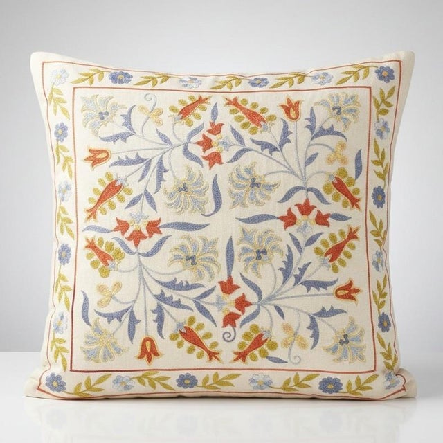 New Hand-Embroidered 100% Silk Cushion Cover – Authentic Uzbek Textile Art Elevate your home décor with this exquisite...