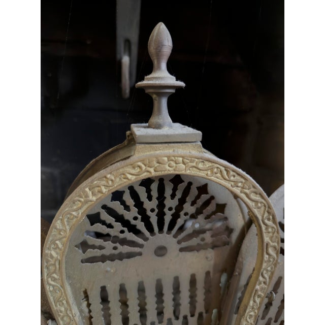 Late 19th Century Antique Brass Peacock Folding Fan Fireplace Screen For Sale - Image 5 of 10