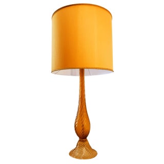 Golden Murano Light with Lampshade For Sale
