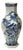 Vintage Chinese Blue White Hexagonal Flower Bird Porcelain Vase For Sale