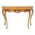 Carved Italian Demilune Console Table on Thin Legs Made in Italy For Sale