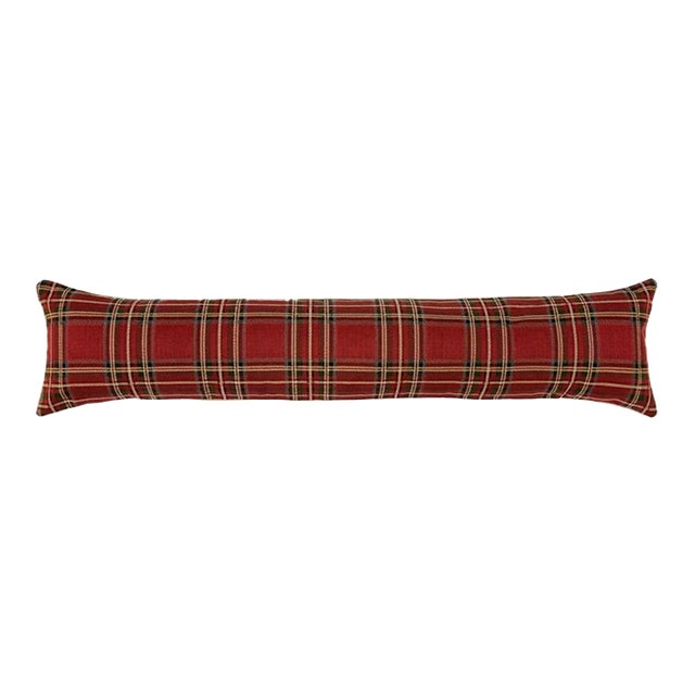 Red Tartan Draught Excluder - 90cm X 20cm (36"x9") For Sale