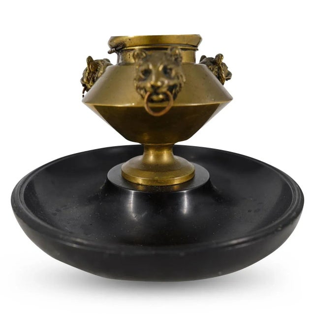 Bronze Antique French Gilt Bronze Inkstand For Sale - Image 8 of 10
