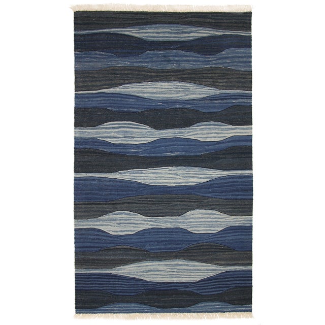 Blue Rug & Relic Kilim Flatweave Rug 3'5" X 6' Chairish