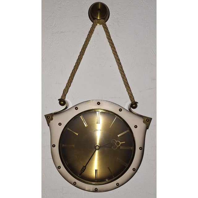 1950s Mid-Century German Wall Clock by Atlanta, 1950s For Sale - Image 5 of 5