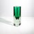 Modern Hand Blown Murano Vase With Square Base in Emerald Green For Sale - Image 3 of 9