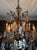 Vintage Chandelier-Absolutely Extraordinary Spanish Brass Chandelier With Faceted Crystals For Sale - Image 4 of 14