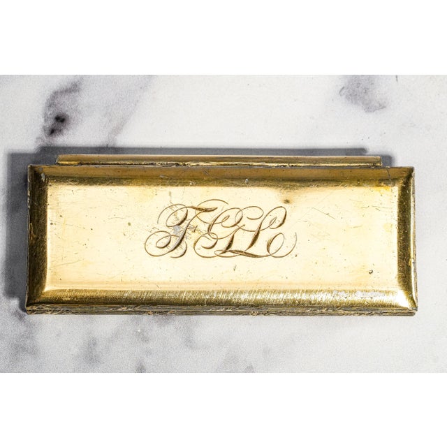 A handsome example of early twentieth-century desk accessories, this antique circa 1930s stamp box by Meriden combines...