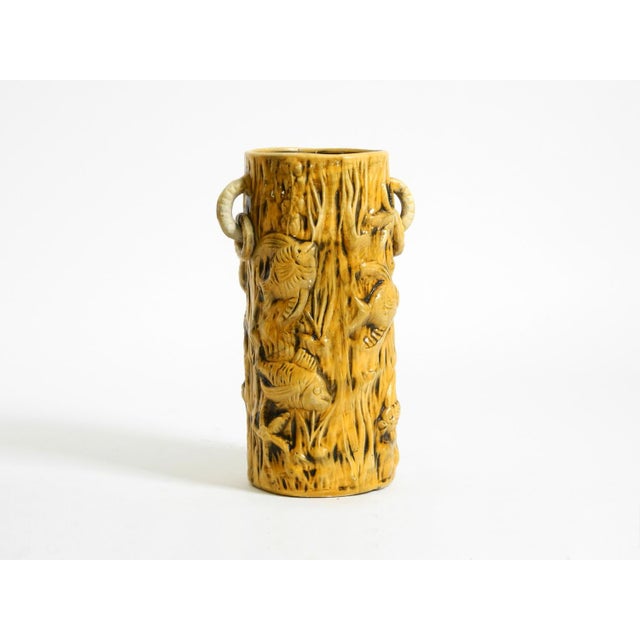 Mid-Century Modern Large Mid-Century Modern Glazed Ceramic Floor Vase with Maritime Fish and Starfish Motifs, 1960s For Sale - Image 3 of 18