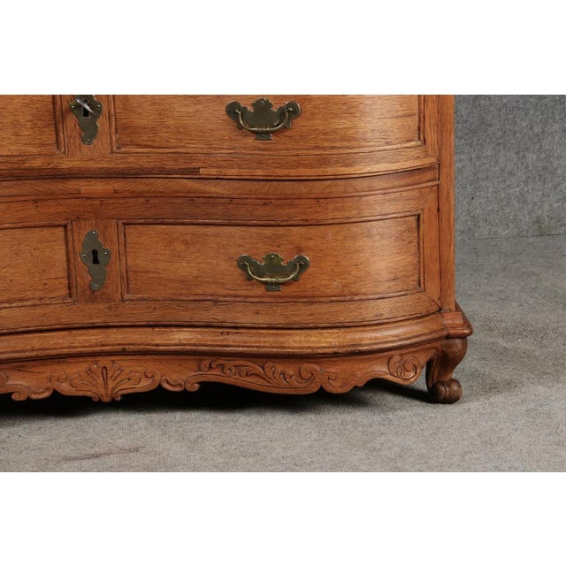 Antique 18th Century Baroque Oak Chest of Drawers, 1750s For Sale - Image 16 of 18
