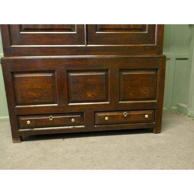 Georgian Oak Housekeepers Cupboard For Sale - Image 4 of 7