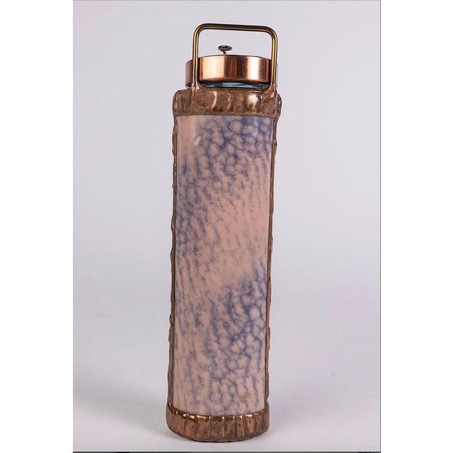Mid-Century Modern Rare Windseye Studio Slag Glass & Copper Kaleidoscope Doug Johnson For Sale - Image 3 of 12